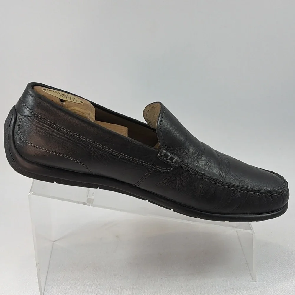 Ecco Classic Moc 2.0 Slip-On Driving Shoe Men's 44EU 11US Black Leather Loafers